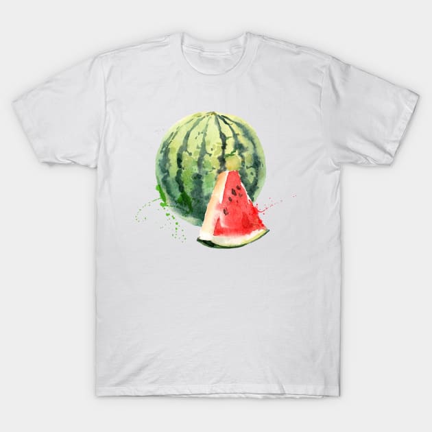 Image: Watercolor, Watermelon T-Shirt by itemful